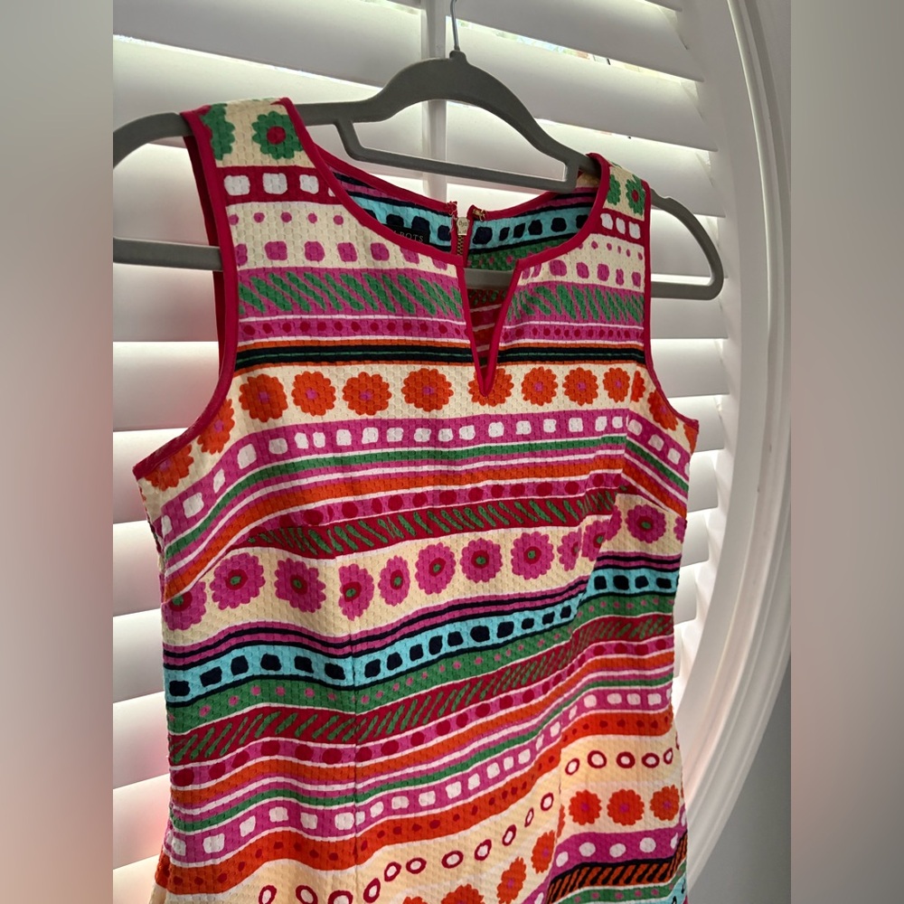 Talbots Multicolor Striped Mini Dress colorful 2 petite - Picture 3 of 9